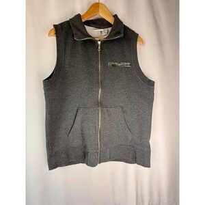 Harley‎ Davidson Sleeveless Full Zip Vest Gray XXL Biker Motorcycle